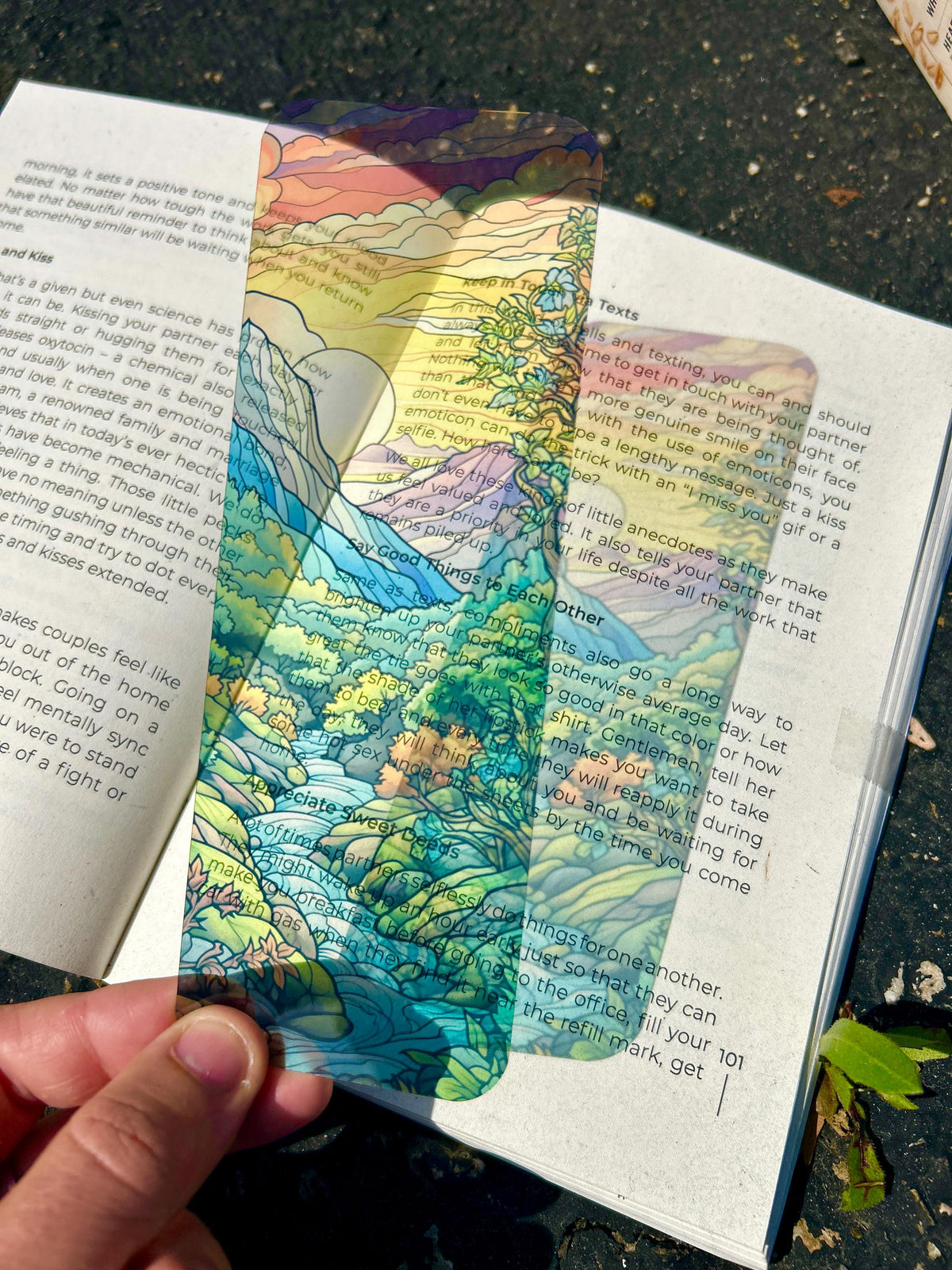 Sunset River Peace Bookmark – Tranquil River Landscape, Serene Sunset Art, Perfect Gift for Nature Lovers & Bookworms