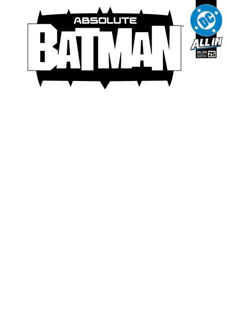 ABSOLUTE BATMAN #25 CVR E BLANK CARD STOCK VAR (DINGED)