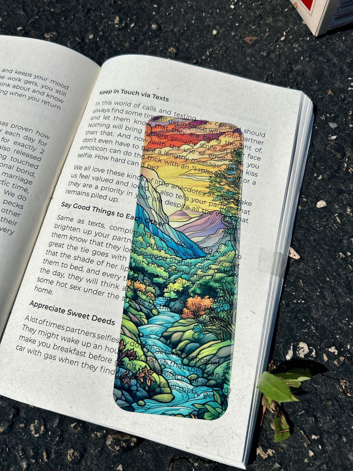 Sunset River Peace Bookmark – Tranquil River Landscape, Serene Sunset Art, Perfect Gift for Nature Lovers & Bookworms