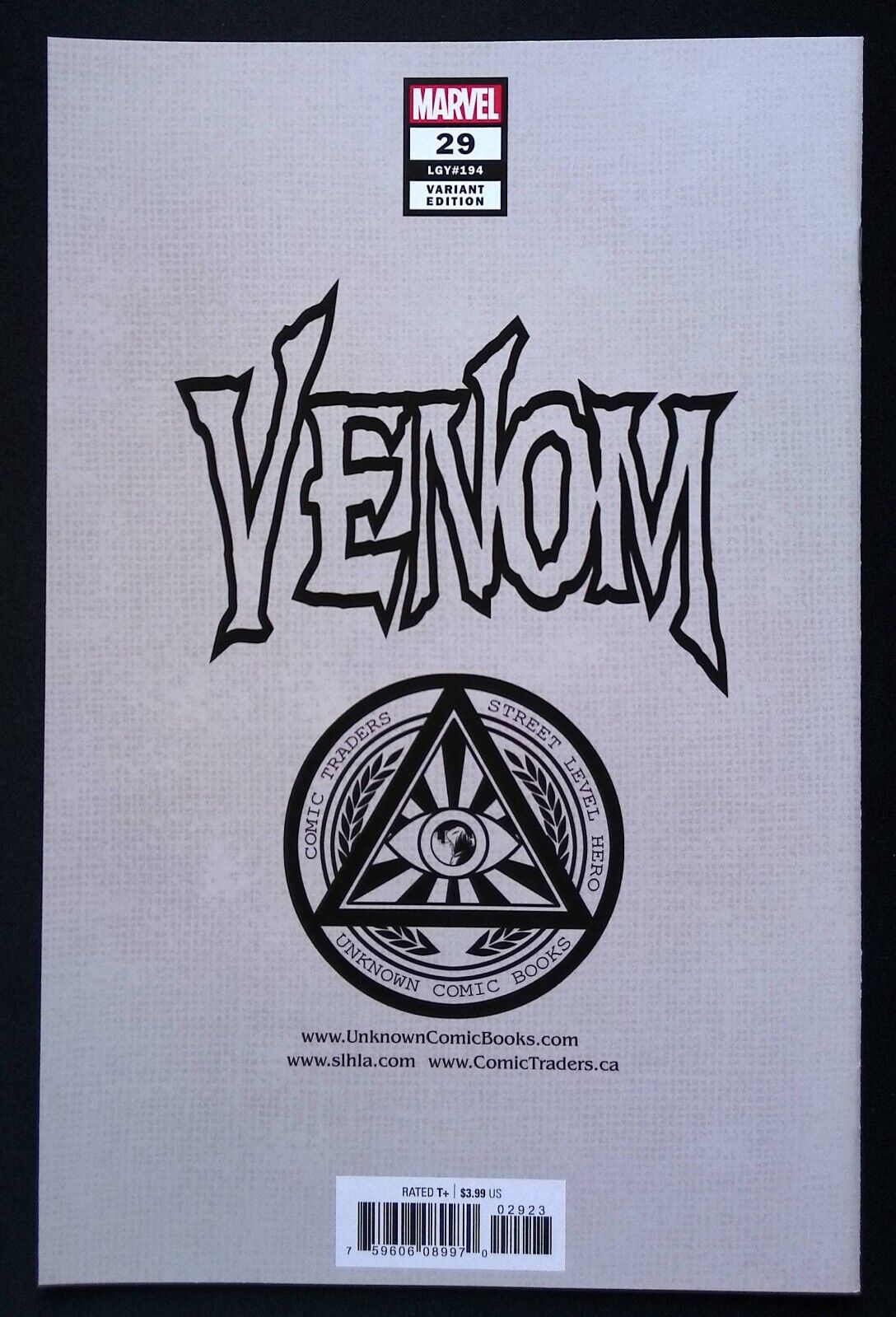 Venom #29 Tyler Kirkham Trade Dress Variant Unknown Comics