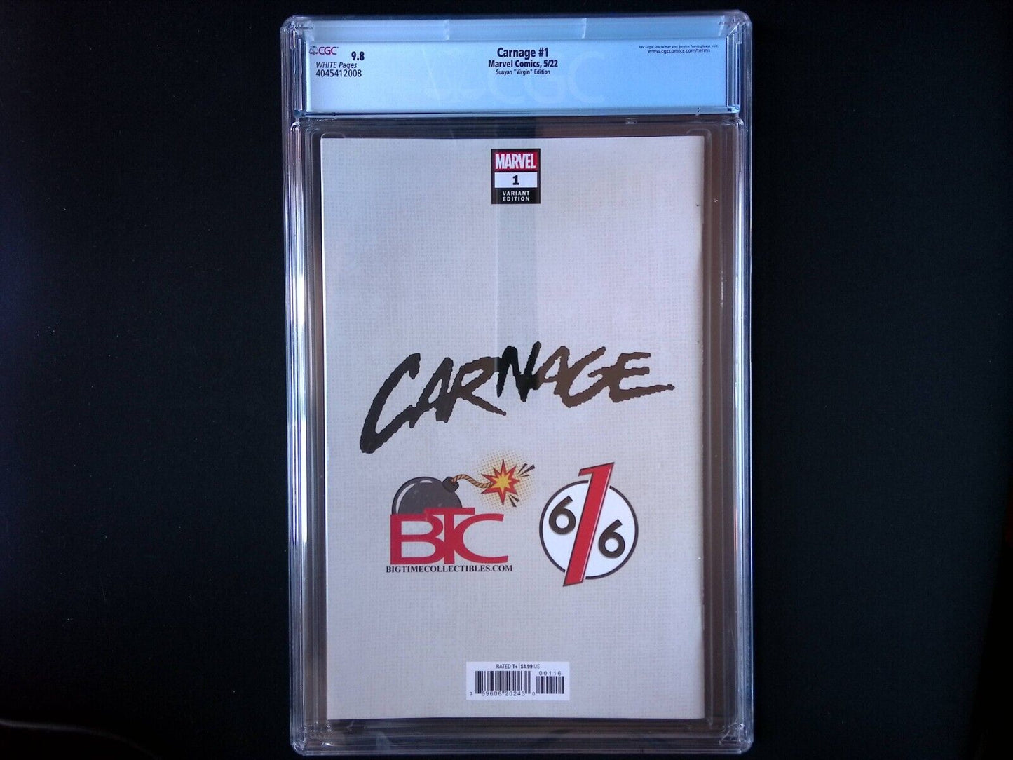 Carnage #1 Suayon Virgin Variant 9.8 (Marvel Comics 2022)
