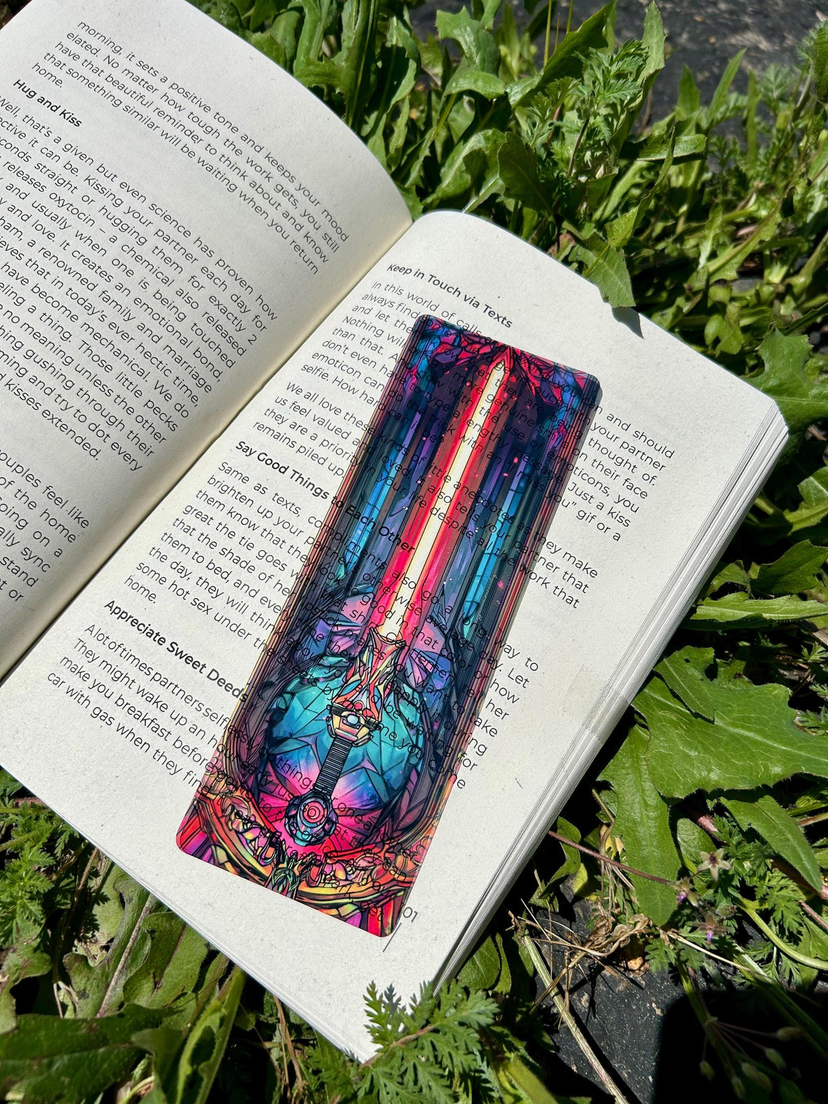 Pink Lightsaber Bookmark - Sci-Fi Fan Gift, Star Inspired Wars Art, Unique Book Lover Accessory, Geeky Bookmark
