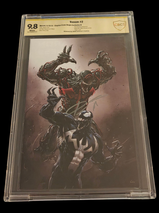 Venom #2 9.8 CBCS Exclusive Virgin Variant Clayton Crain Donny Cates Signed