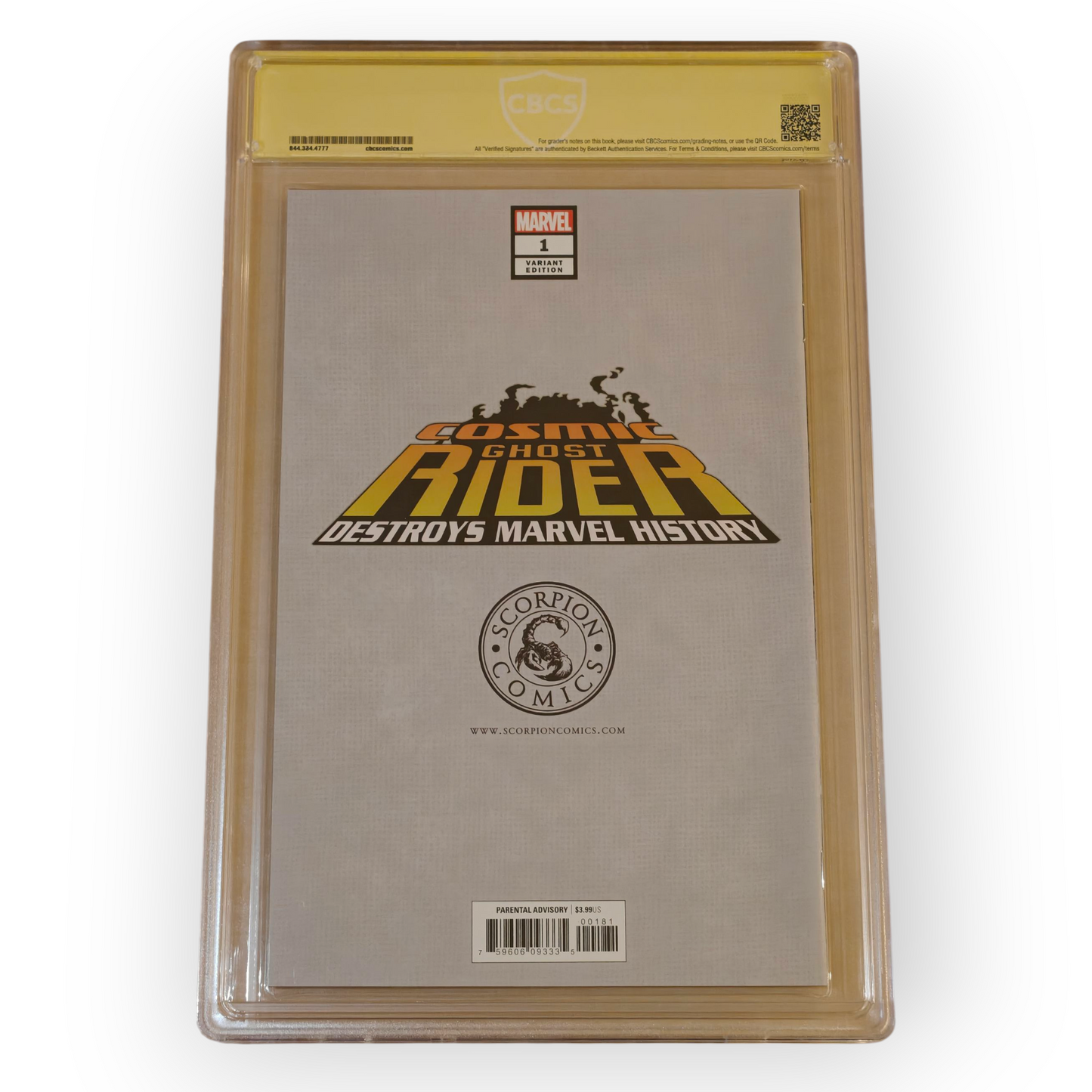 Cosmic Ghost Rider Destroys the Marvel History CBSC SS 9.8 Clayton Crain Signature