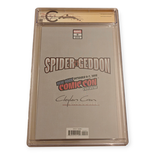 Spider-Geddon #0 NYCC 2018 Exclusive CGC SS 9.8 Clayton Crain Infinity Sig Variant