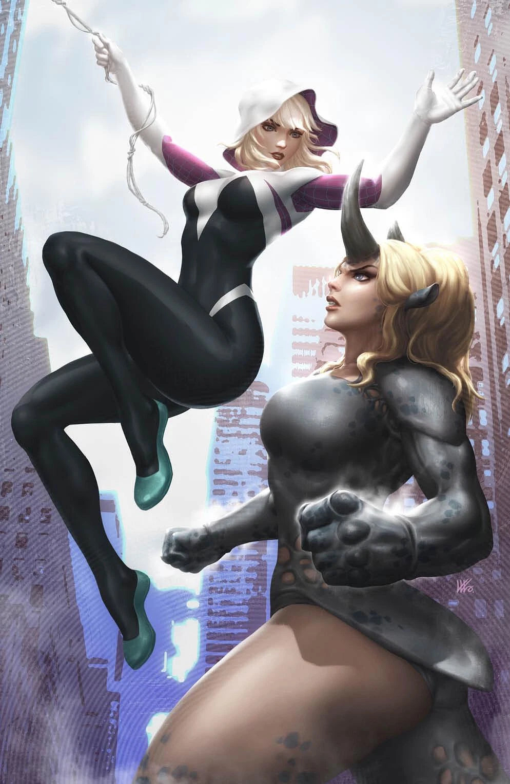 Spider-Gwen Shadow Clones #4 Store Exclusive Virgin Variant Kendrick Lim