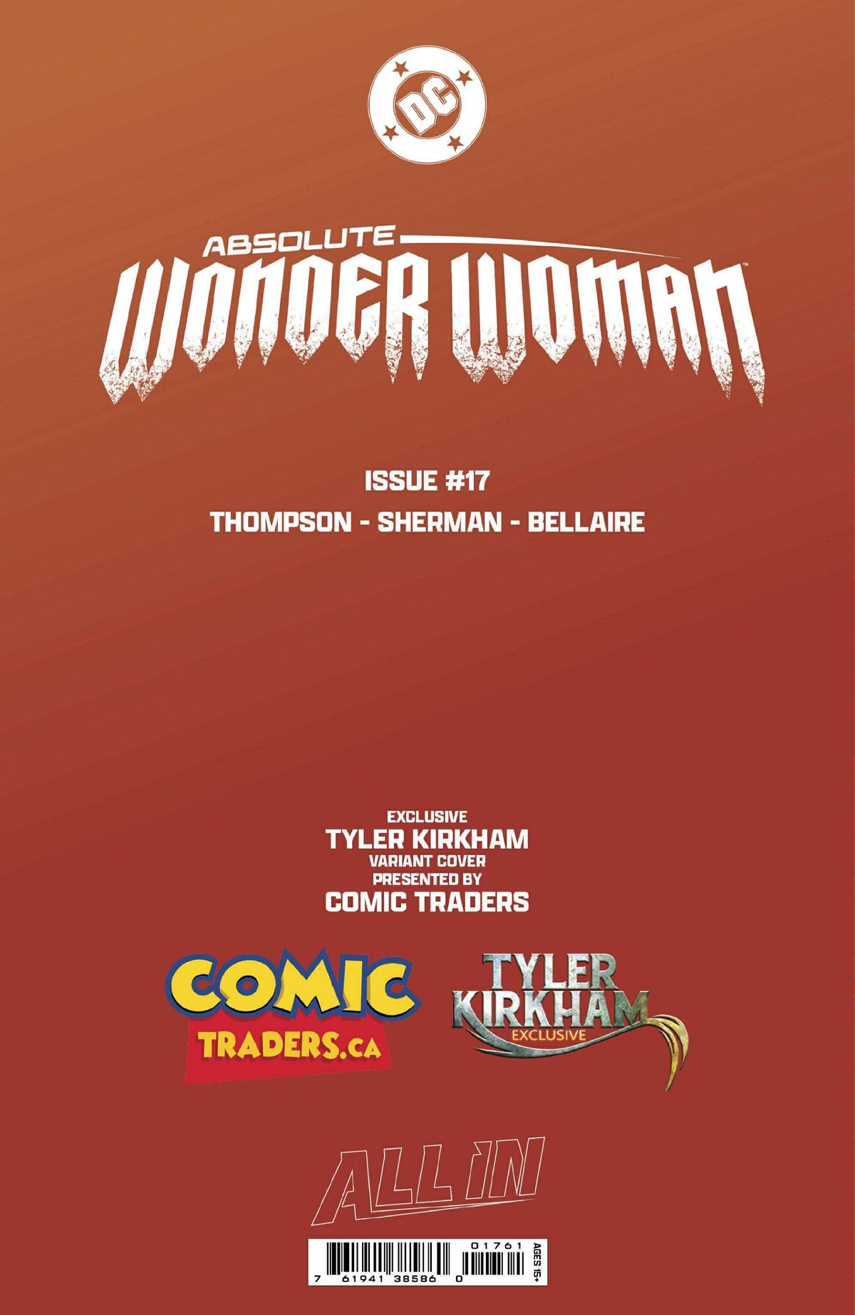 ABSOLUTE WONDER WOMAN #17 Tyler Kirkham Exclusive Virgin Var (02/25/2026)