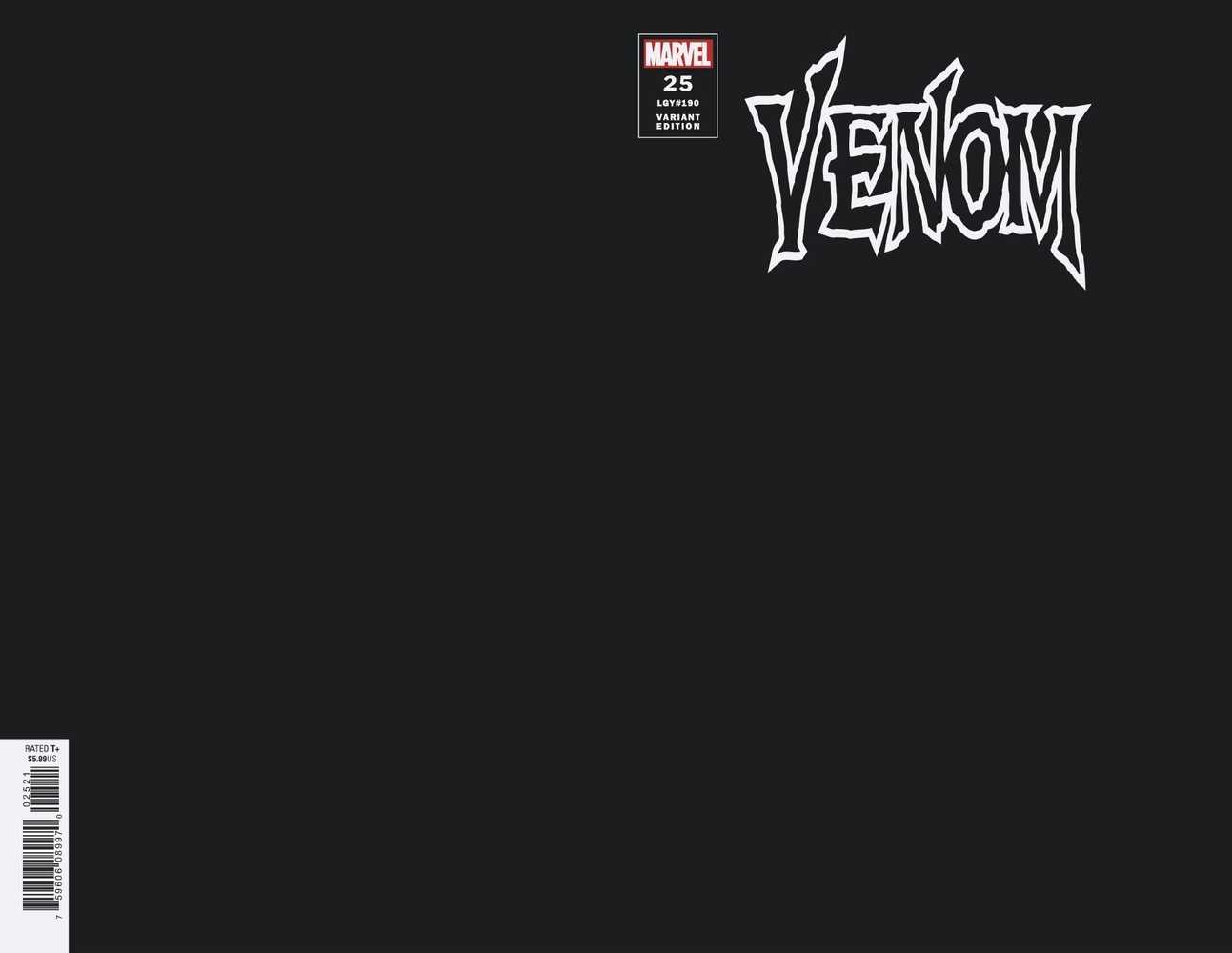 Venom #25 Black Blank Variant