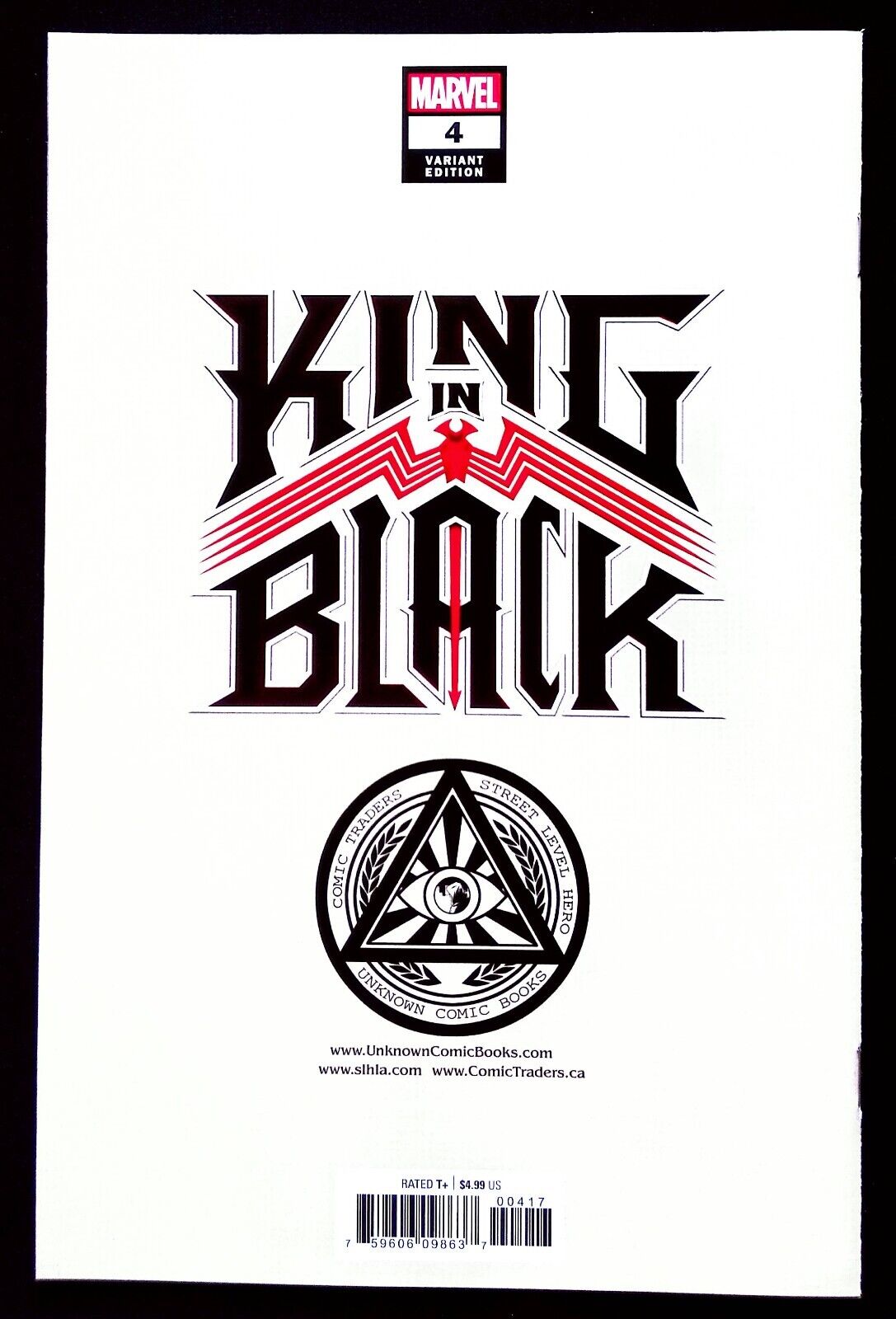 King In Black #4 Retailer Exclusive Color Splash Variant, Kirkham