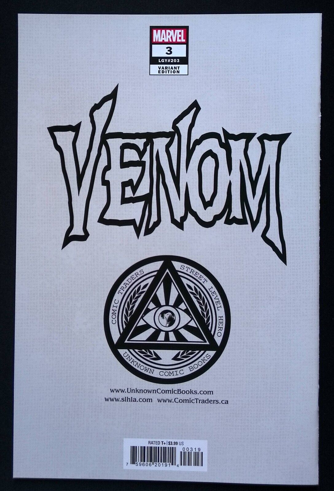 Venom #3 Unknown Comics Tyler Kirkham Exclusive Variant
