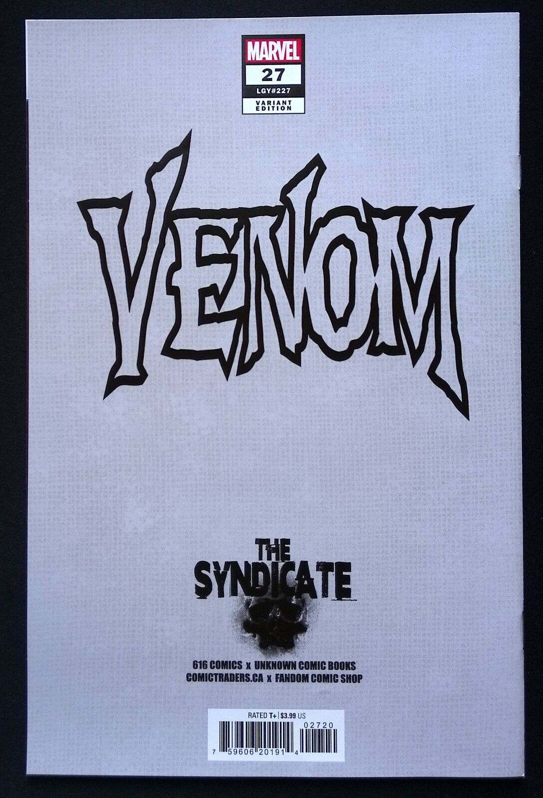 Venom #27 Lobos (616) Exclusive Virgin Variant