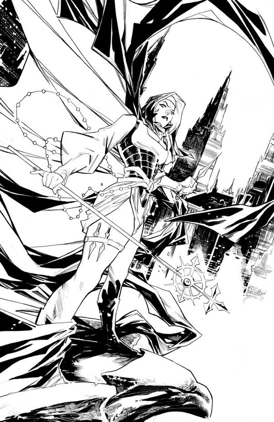 Marian Heretic #2 (2025) (Cover G Ken Lashley Black & White Unlimited Virgin Variant)
