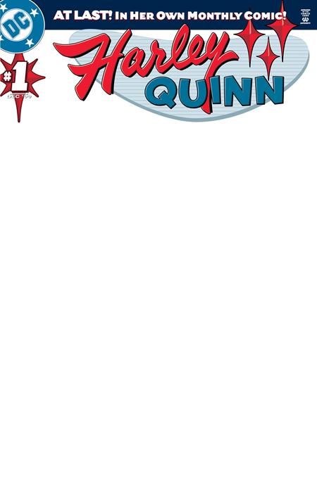 HARLEY QUINN #1 FACSIMILE EDITION CVR B BLANK CARD STOCK VAR
