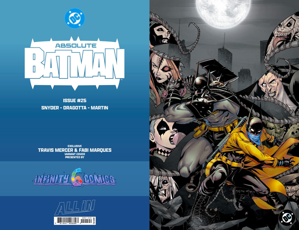 ABSOLUTE BATMAN #25 TRAVIS MERCER FOIL TRADE & COLOR SPLASH VIRGIN EXCLUSIVE + DELL'OTTO VARIANT
