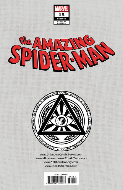 Amazing Spider-Man #15 [Dwb] Unknown Comics R1C0 Exclusive Virgin Var (12/14/2022)