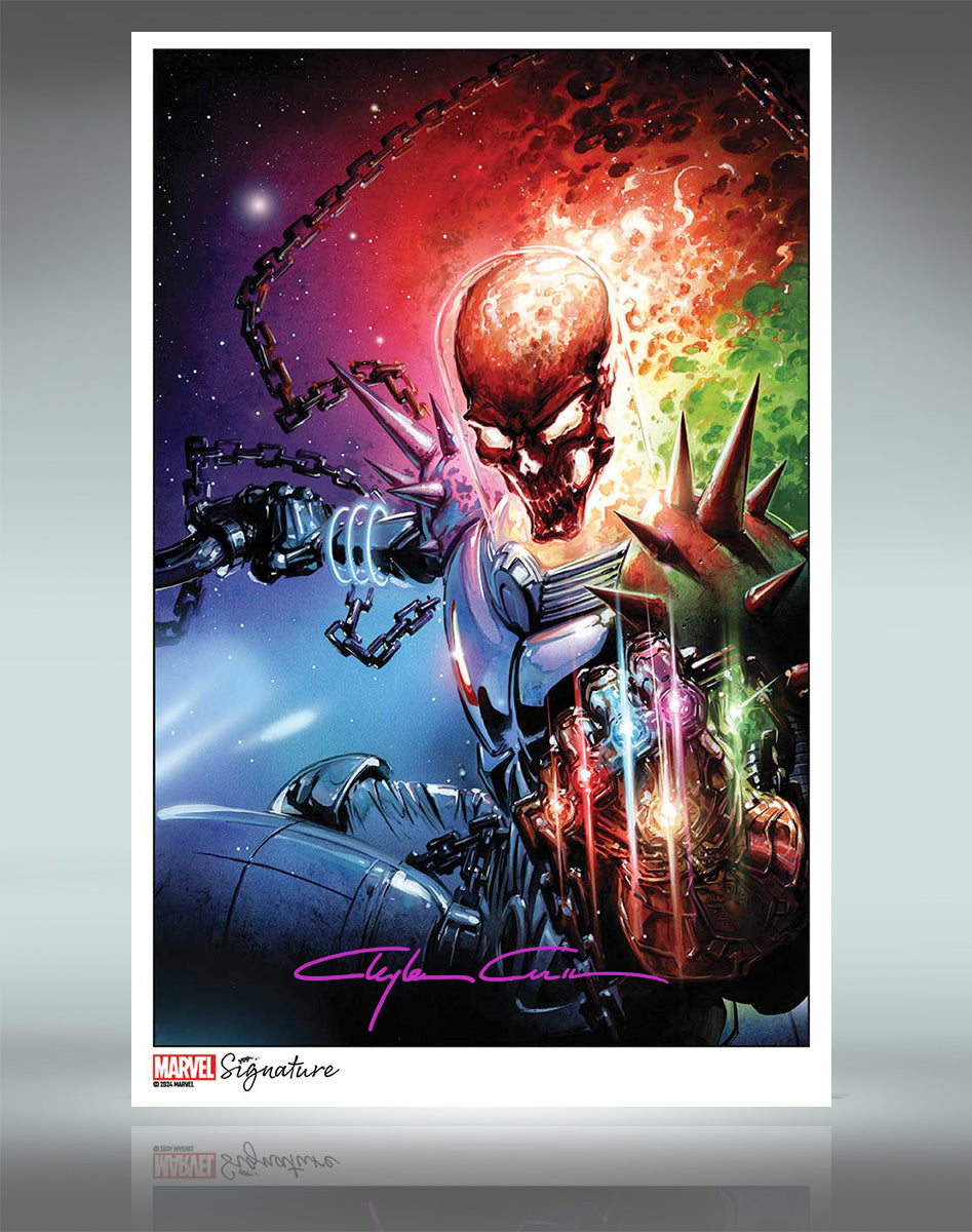 Marvel Signature 11x17 Print Ghost Rider Destroys Marvel History No.1