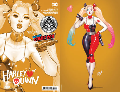 [FOIL] HARLEY QUINN #22 UNKNOWN COMICS DAVID NAKAYAMA GOLD FOIL VIRIGN NYCC 2022 COLOR BLEED VAR (09/28/2022)