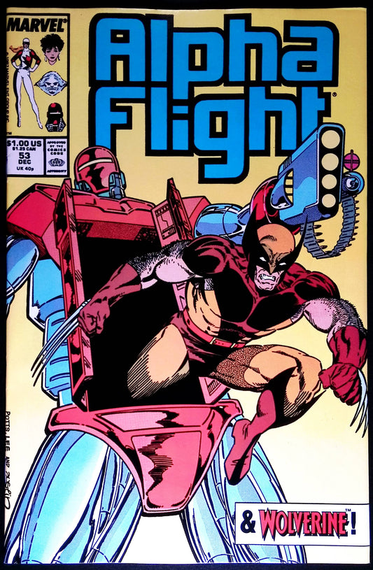 Alpha Flight #53 (First Jim Lee Cover Art for Marvel)- Marvel Comics