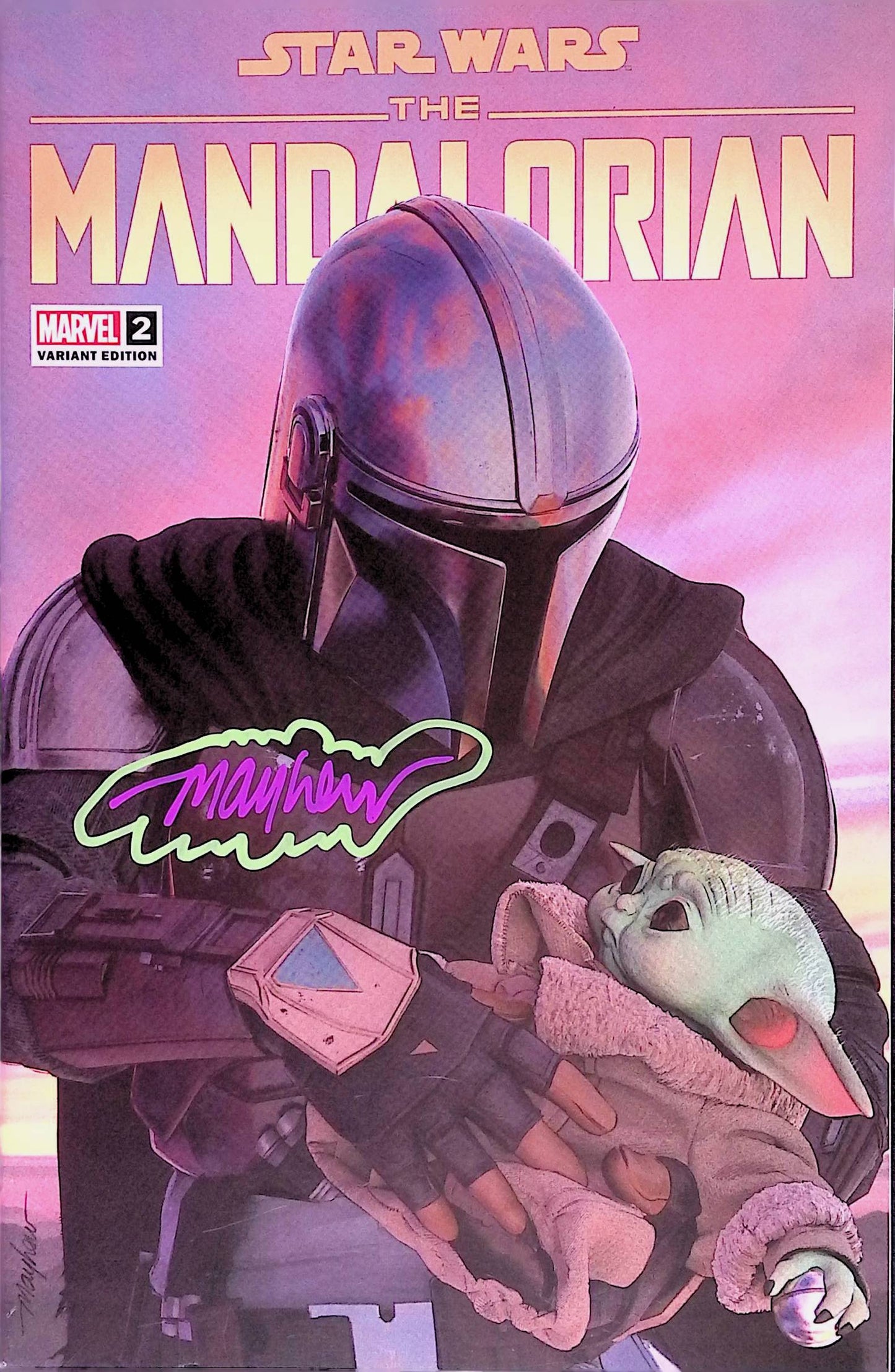 Star Wars: The Mandalorian #2 (Mike Mayhew Variant Signed)🔑 - Marvel Comics