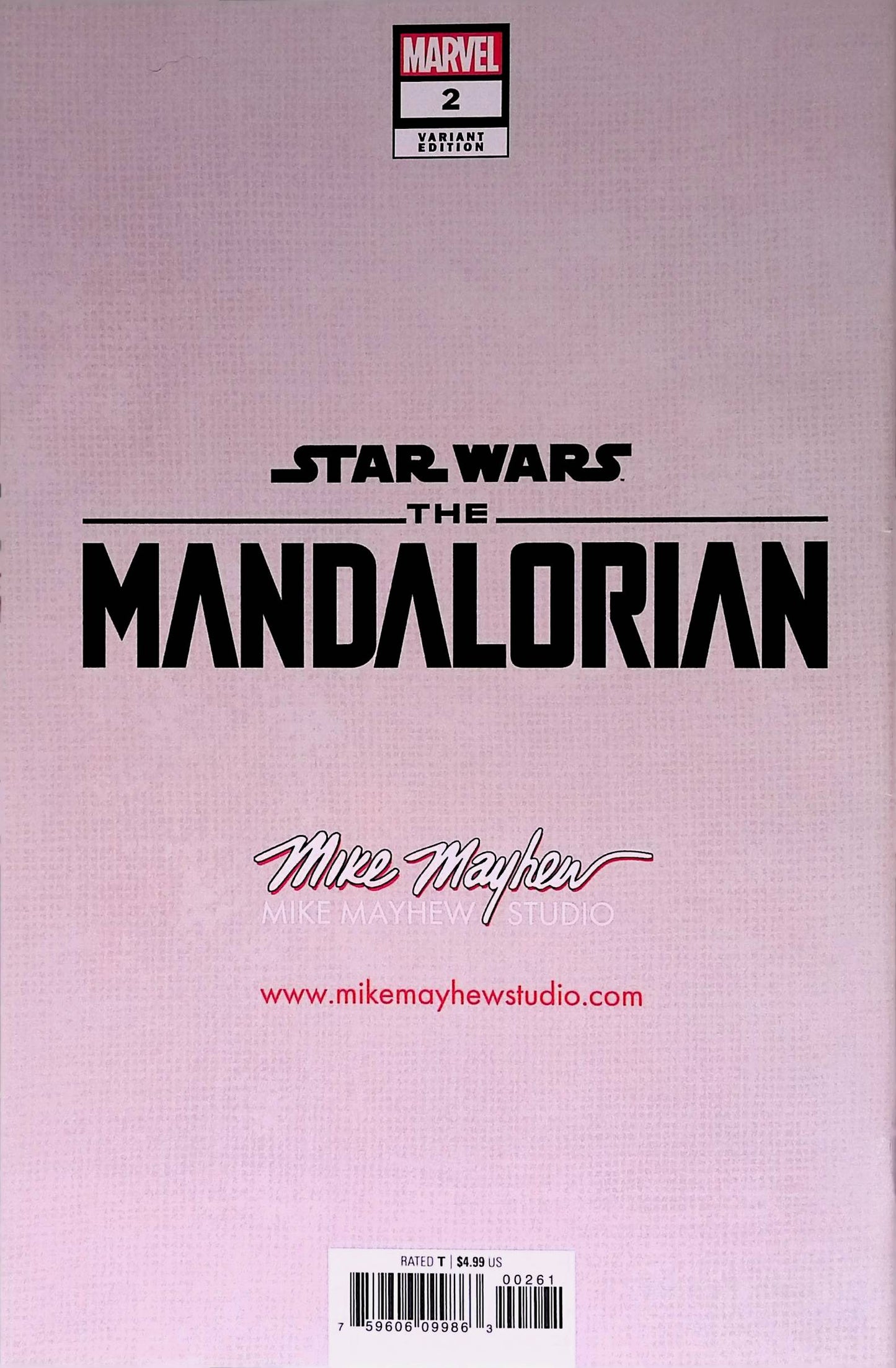 Star Wars: The Mandalorian #2 (Mike Mayhew Variant Signed)🔑 - Marvel Comics