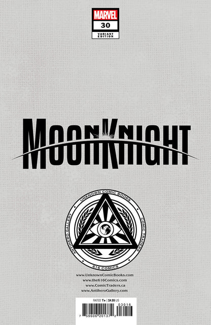 [Signed by Tyler Kirkham] MOON KNIGHT #30 UNKNOWN COMICS TYLER KIRKHAM EXCLUSIVE VIRGIN VAR [IN STOCK]