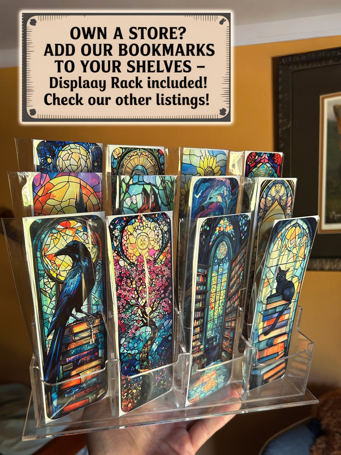 Stained Glass Monarch Butterfly Bookmark - Handmade Stained Glass Art, Unique Gift for Stained Glass Lovers