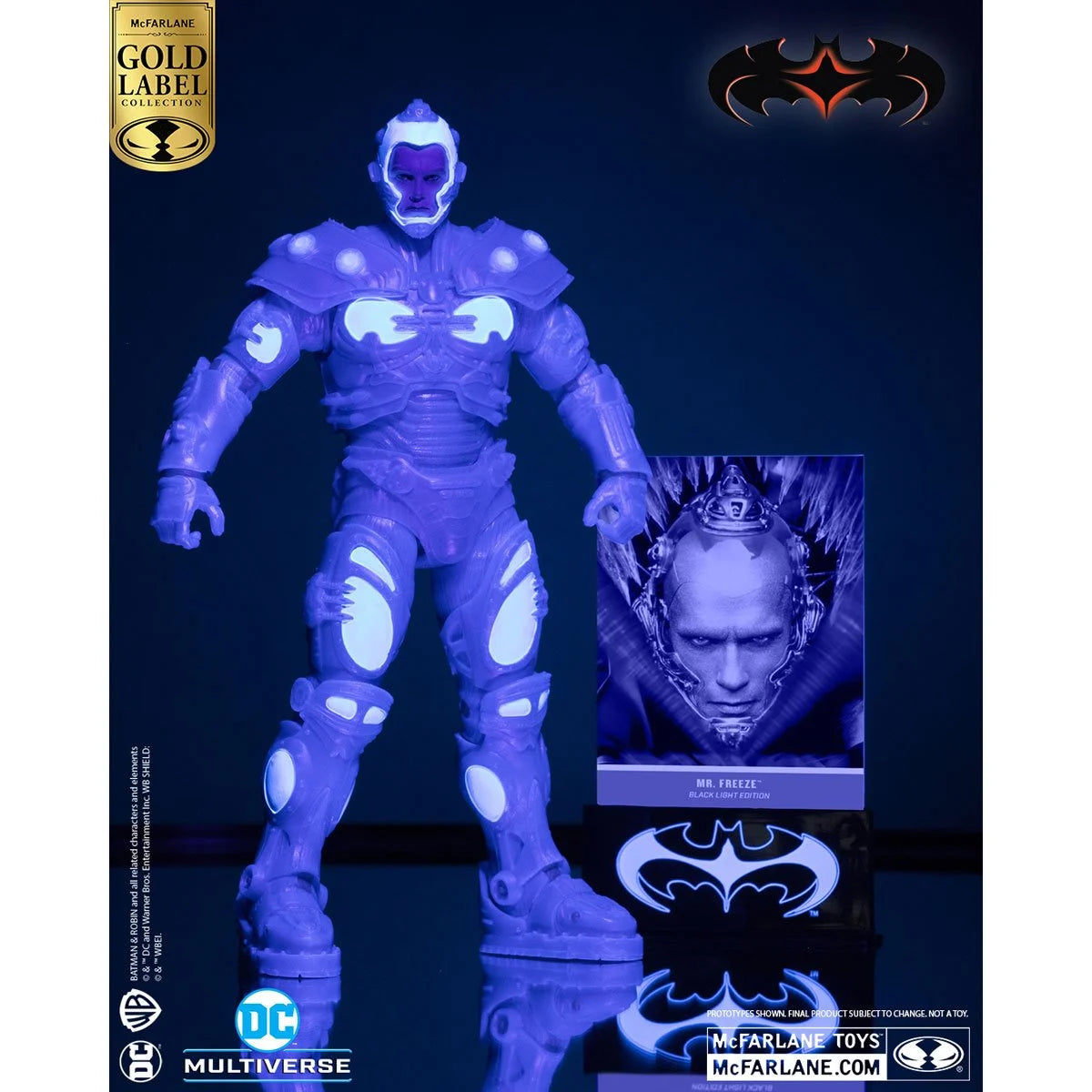 DC Multiverse Batman and Robin Mr. Freeze Black Light Gold Label 7-Inch Action Figure - Entertainment Earth Exclusive