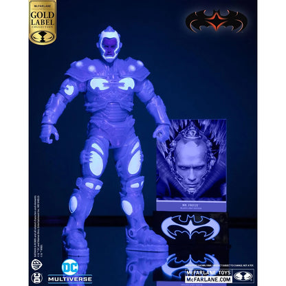 DC Multiverse Batman and Robin Mr. Freeze Black Light Gold Label 7-Inch Action Figure - Entertainment Earth Exclusive