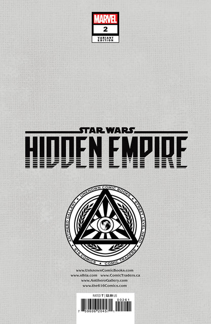 Star Wars: Hidden Empire #2 Unknown Comics Patch Zircher Exclusive Var (12/07/2022)