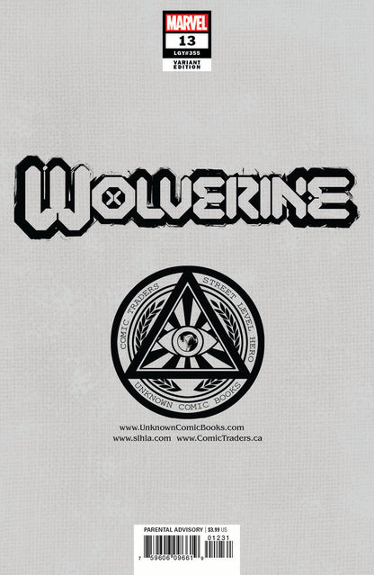 Wolverine #13 Unknown Comics Lucas Werneck Exclusive Virgin Var Gala (06/23/2021)