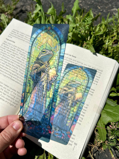 Noble Frog of Wisdom Bookmark – Keeper of Ancient Secrets, Guardian of Knowledge, and Whimsical Guide on Your Reading Quest
