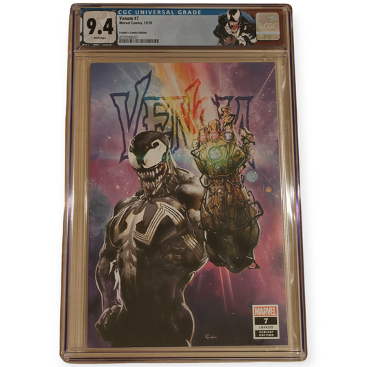 Venom #7 CGC 9.4 (2018) Clayton Crain Frankie's Comics Exclusive w/Custom Label