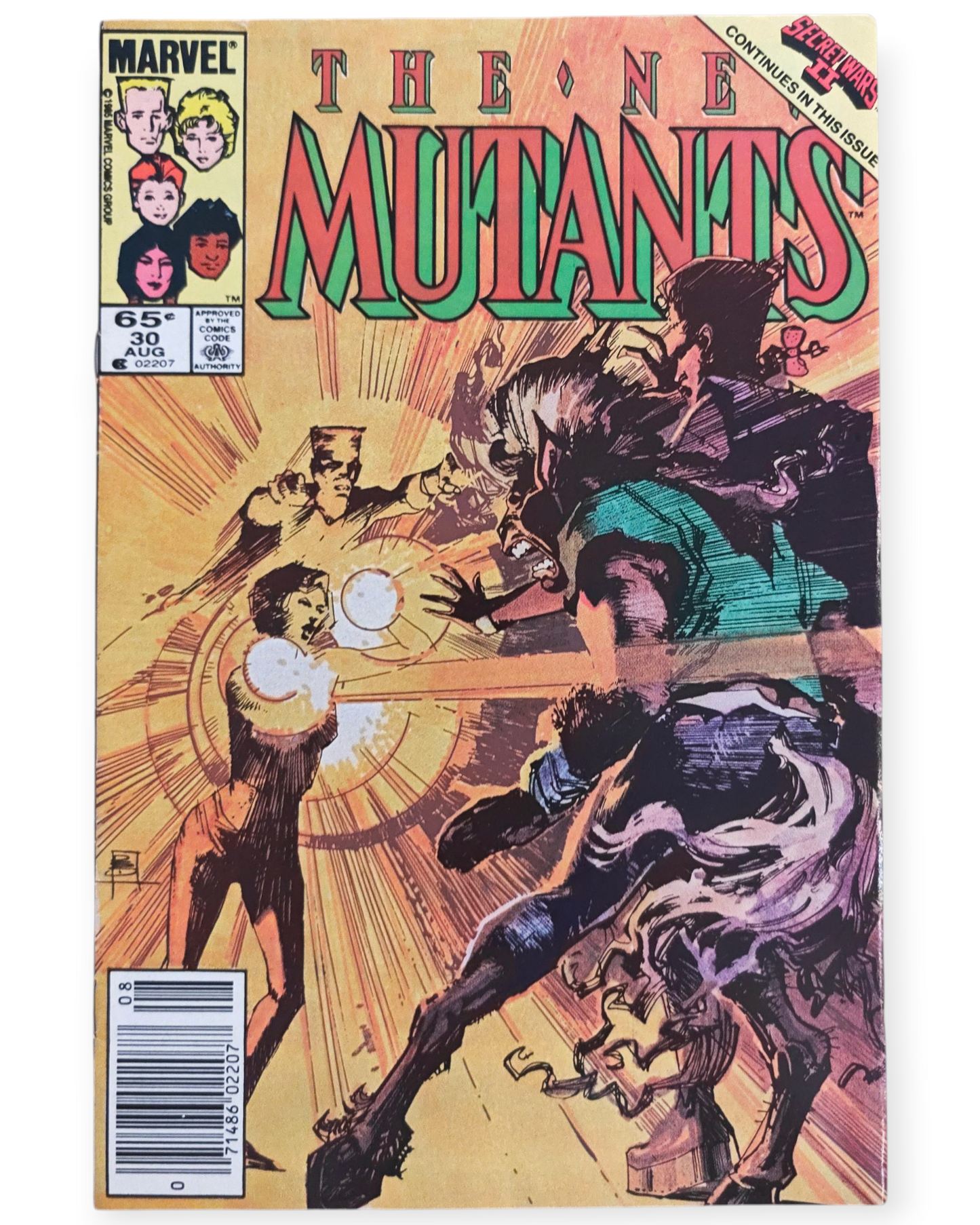 New Mutants #30 Newsstand Sienkiewicz (1985)