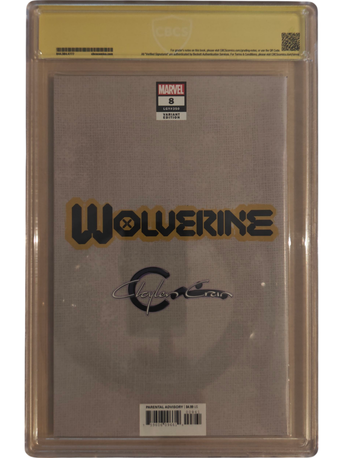 Wolverine #8 CBCS 9.8 Clayton Crain Infinity Signature Series