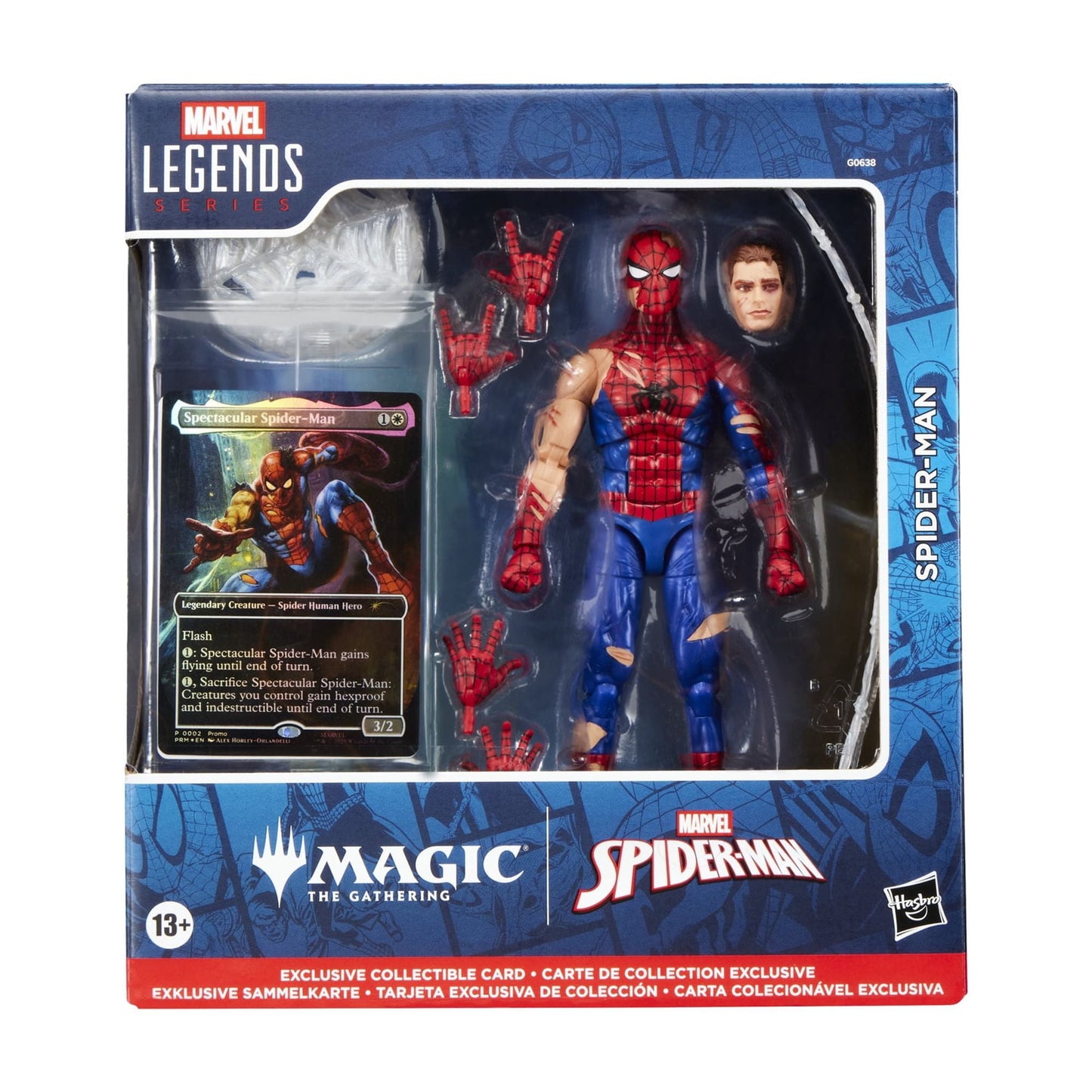 Marvel Legends Series Magic: The Gathering Battle-Damaged Spider-Man with Exclusive Card