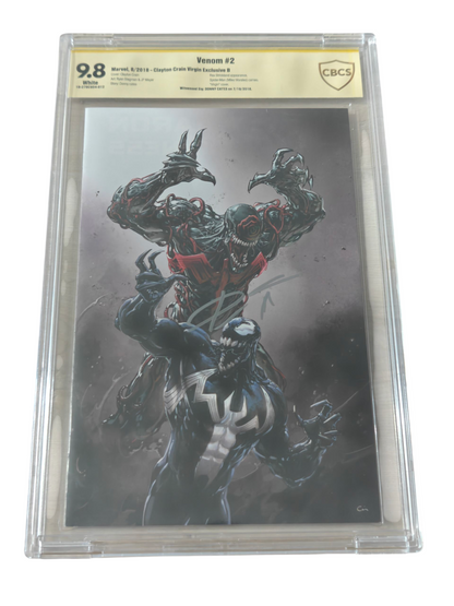 Venom #2 9.8 CBCS Exclusive Virgin Variant Clayton Crain Donny Cates Signed