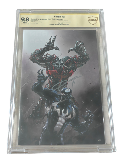 Venom #2 9.8 CBCS Exclusive Virgin Variant Clayton Crain Donny Cates Signed