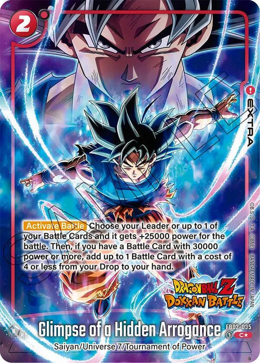 Glimpse of a Hidden Arrogance (Dragon Ball Z Dokkan Battle Alternate Art) - Blazing Aura Alternate Art Reprints (FB02_AR)