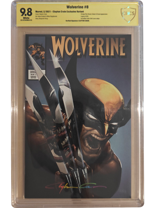 Wolverine #8 CBCS 9.8 Clayton Crain Infinity Signature Series