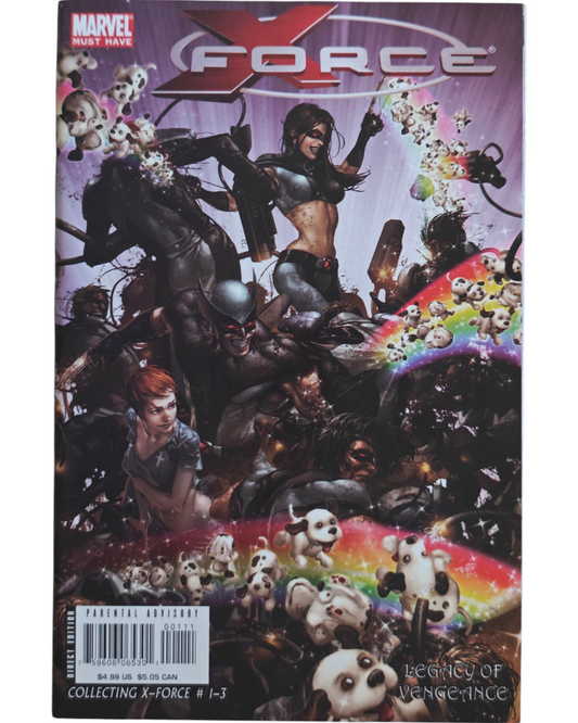 X-Force Legacy of Vengeance #1 Puppies and Rainbows Variant Clayton Crain (2008)