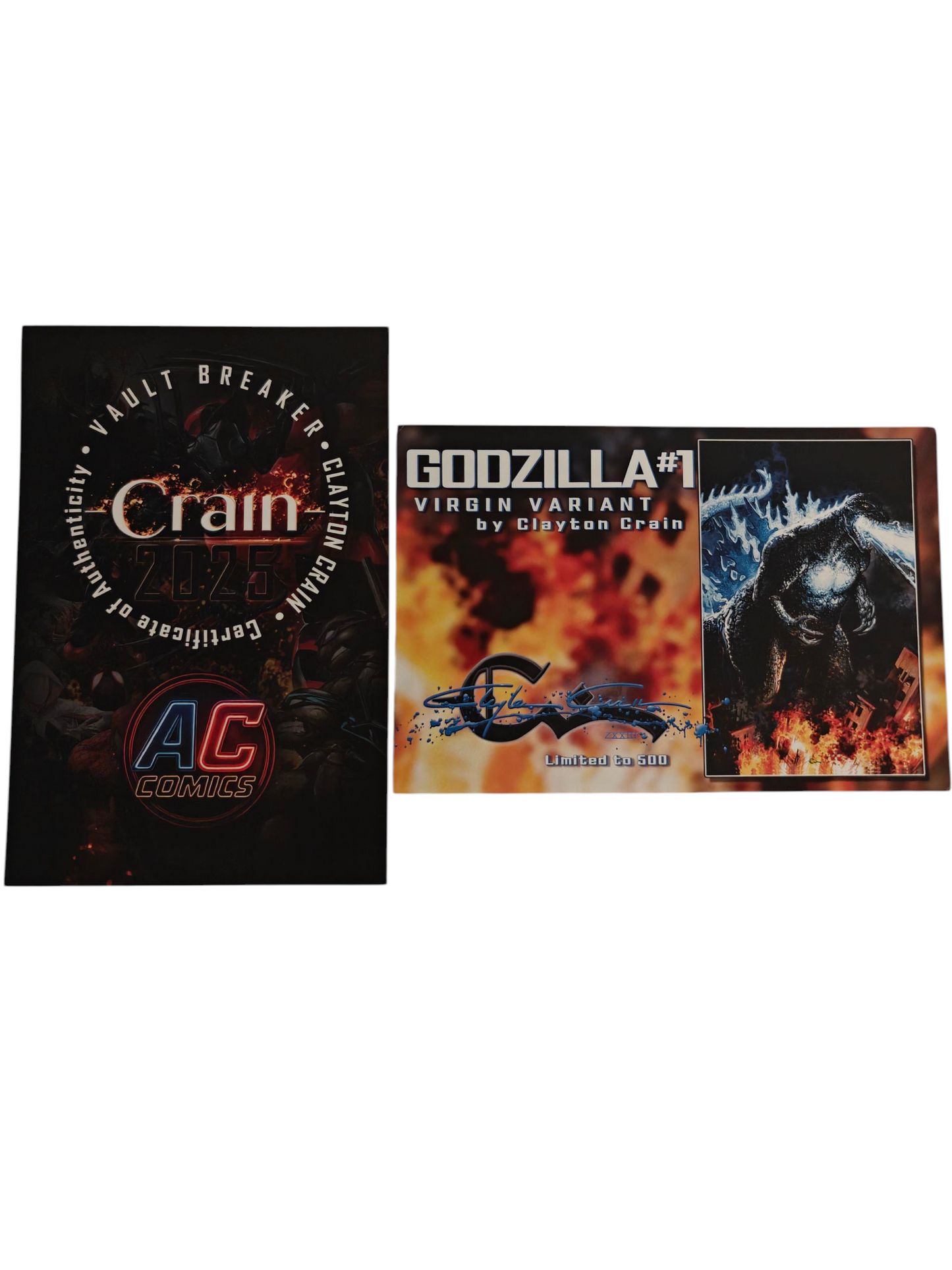 Godzilla Rivals Biollante vs Destoroyah #1 Clayton Crain Signed Exclusive Ltd 500