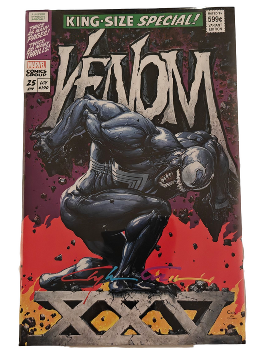 Venom #25 By Clayton Crain Infinity Signed Secret Cover C King Size Special Variant