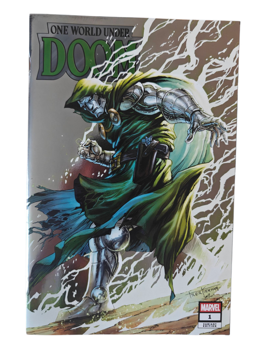 One World Under Doom #1 Tyler Kirkham Silver Foil NYCC 2025  Whatnot Exclusive