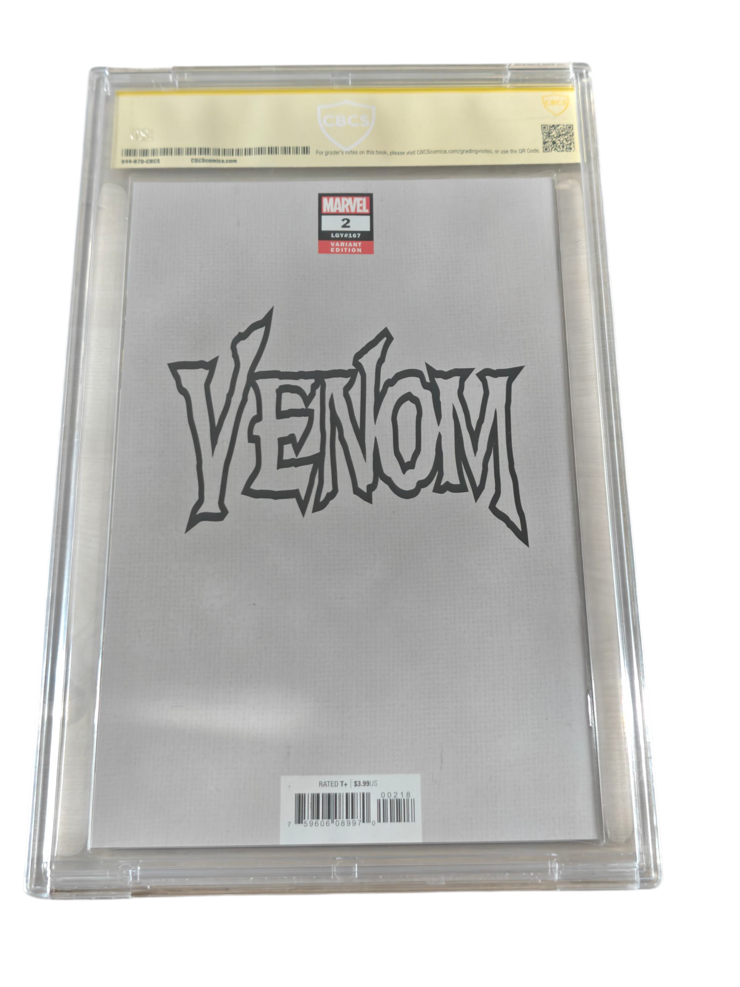 Venom #2 9.8 CBCS Exclusive Virgin Variant Clayton Crain Donny Cates Signed