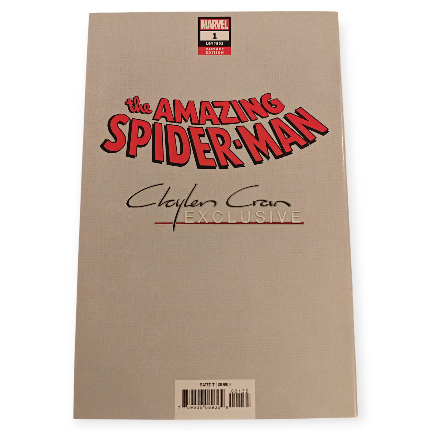 Amazing Spider-Man #1 Clayton Crain Exclusive Black Suit Spidey Variant