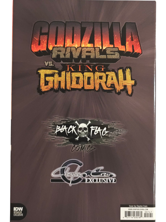 Godzilla Rivals VS. King Ghidorah #1 Signed Clayton Crain Variant