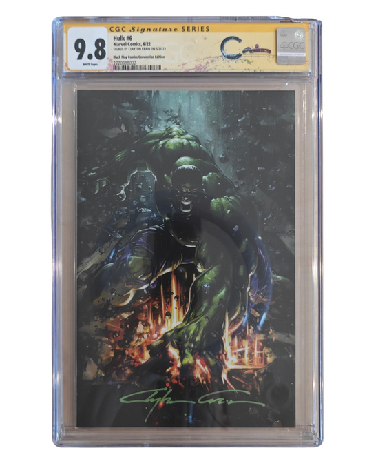 The Incredible Hulk #6 MEGACON Exclusive CGC Signature Series 9.8 Clayton Crain (Case Cracked)