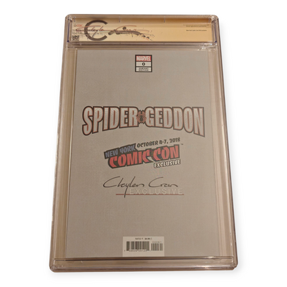 Spider-Geddon #0 NYCC 2018 Exclusive CGC SS 9.8 Clayton Crain Infinity Sig Variant